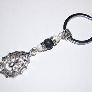 Spider Keychain,Spider Keyring,Gemstone Beads,Gift,Birthday,Party